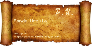 Panda Urzula névjegykártya